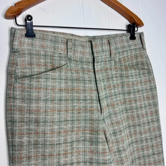 Vintage 70s Sears Kings Road Double Knit Flare Pants Retro - Picture 8 of 12